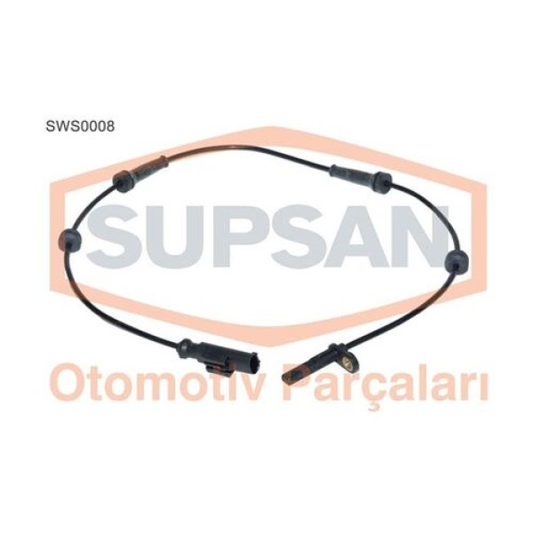 Supsan SWS0008 Sensör ABS Fiat Grande Punto-Linea 1.3D Multijet -1.6 D Multijet 199 A30-198 A30-Linea 1.4 350 51763165 