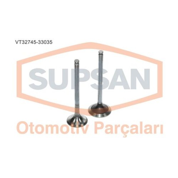 Supsan VT-32745-33035 Subap Takım Emme Egsoz Ducato Boxer Jumper 2.8TD 2.8HDI 2.8JTD Ölçü 40.9x8x121 35.9x8x122 30 Derece 45 Derece 0949A0