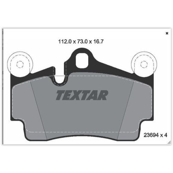 Textar 2369402 Fren Balatası Arka Gdb1653-Fdb1627 Volkswagen Touareg-Q7-Cayenne Bm 04- 7L0698451B