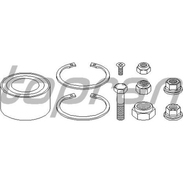 Topran 103510001 Ön Teker Rulmanı Caddy II-Corrado-Golf II-III-Jetta II-Passat III-IV-Polo V-VI Gb12320S01 357498625B 