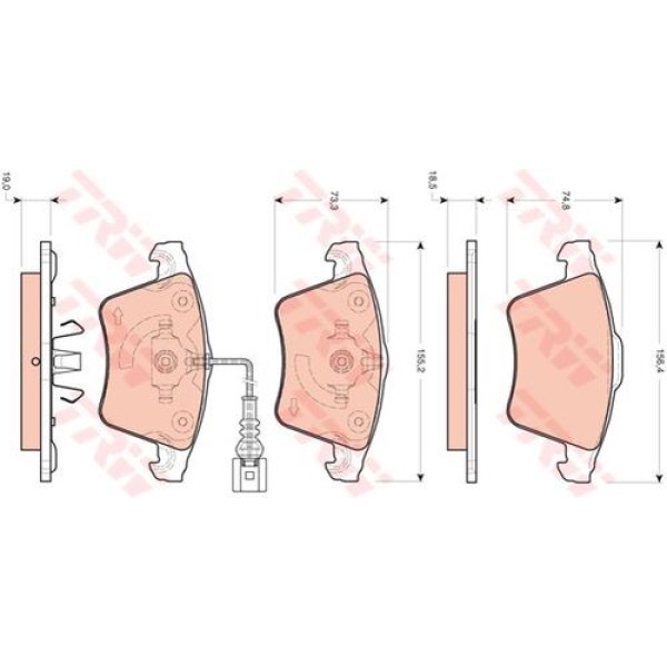 TRW GDB1721 Ön Fren Balatası Touareg 2.5 7L6698151F