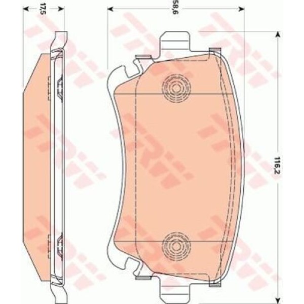 TRW GDB1769 Disk Fren Balatası Arka A4 2005-2009 8E0698451P 