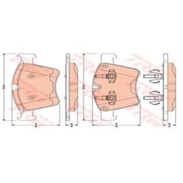 TRW GDB1797 Fren Balatası Ön 4Matic Gl-Class X164 06-12 R-Class W251 R 500 07-13 1644201320