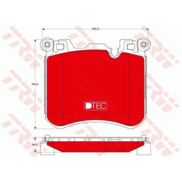 TRW GDB1826DTE Fren Balatası Ön BMW X5 E70-X5 F15-X6 E71-X6 F16 Bm 08-15 34116799964