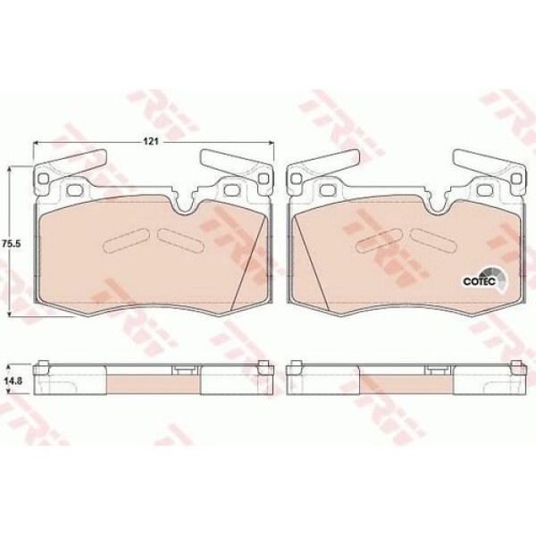 TRW GDB1948 Fren Balatası Ön Sport Mini R56-C4 Cactus 1.5HDI 34116784726