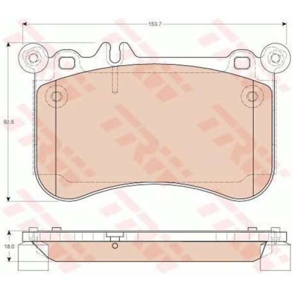 TRW GDB1972 Fren Balatası Ön X218 12-17 C218 11-17 W212 11-15 W221 11-13 W222 13-16 64200520