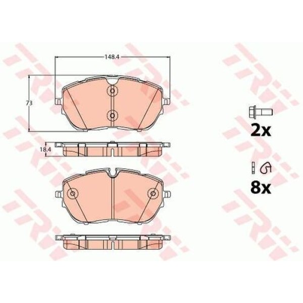 TRW GDB2121 Ön Fren Balatası 308 II 14-Çap 330x30 1647859680 
