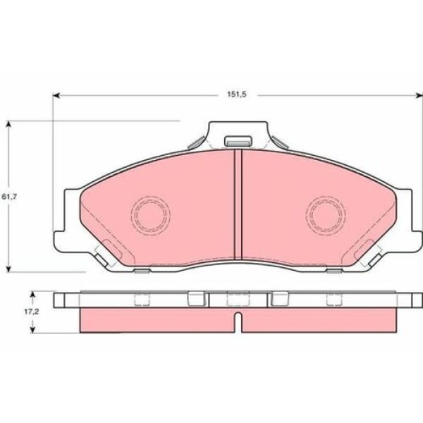 TRW GDB3238 Disk Balata Ön Avustralya Courier UHY13323ZB 