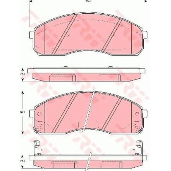 TRW GDB3301 Ön Fren Balatası Kia Bongo K2500 K2700 2004-K2900 2008-Pregio 00-05 Carnival 01-04 0K56A3323Z
