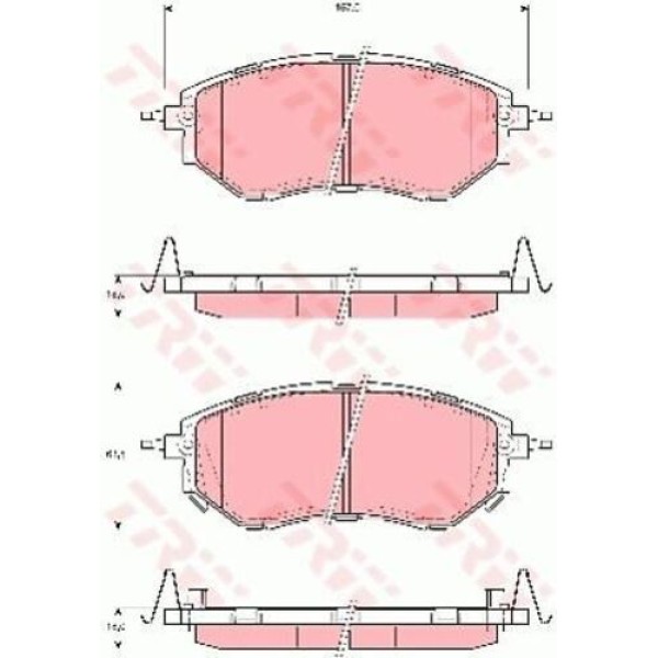 TRW GDB3372 Ön Balata Forester 13 Legacy IV 08-09 29296AG051 