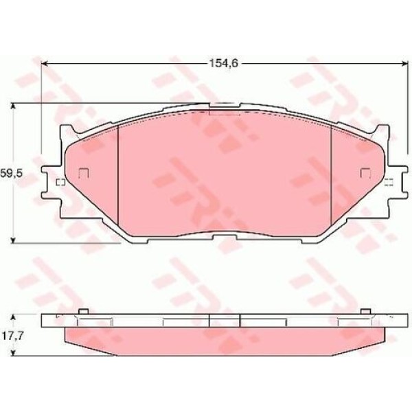TRW GDB3410 Ön Balata Lexus Is II 2.0D-2.5 05-13 Lexus Is III 2.5-3.0 13 446553020 