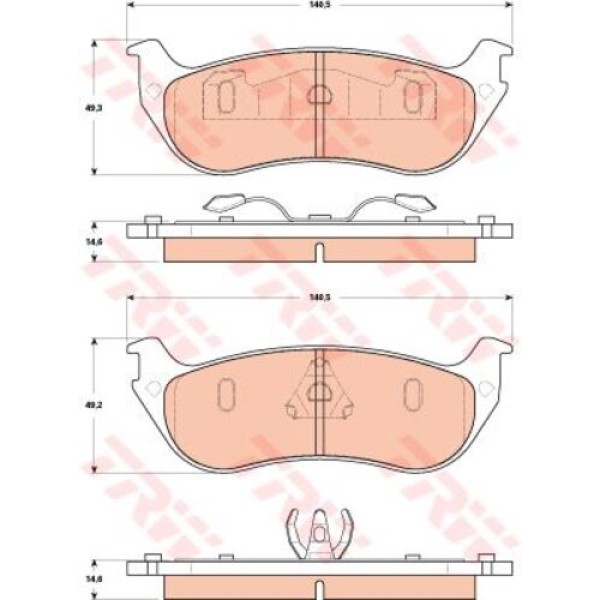 TRW GDB4132 Arka Balata Ford Explorer 4.0 V6 96-8.02 1L2Z2200AA 