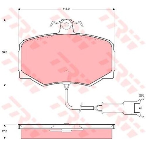 TRW GDB461 Ön Balata Jaguar XJ 40 Soverıng 2.9 86-90 3.5 3.6 5.3 85-92 JLM1281 