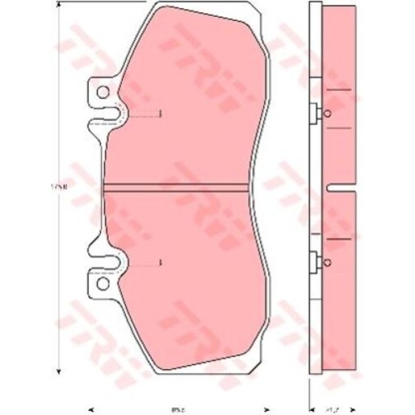 TRW GDB5050 Ön Disk Balata Mercedes-Benz T2 Ln1 Bobody Estate-T2 Ln1 Bus-T2 Ln1 Cab Wıth Engıne-Vario A6694200120