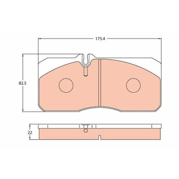 TRW GDB5059 Ön Fren Balata MAN L2000 93- 81508206011 