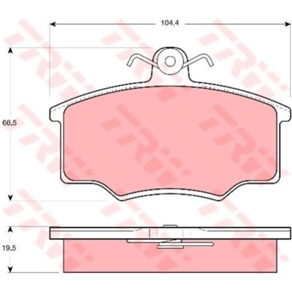 TRW GDB628 Ön Fren Balatası Audi II 80 90 99 811698151B