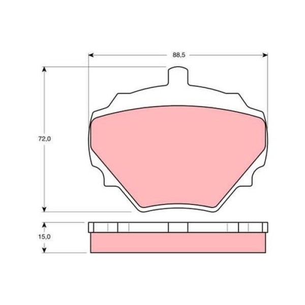 TRW GDB974 Fren Balatası Arka Defender L316 Discovery I Lj Range Rover I GBP271