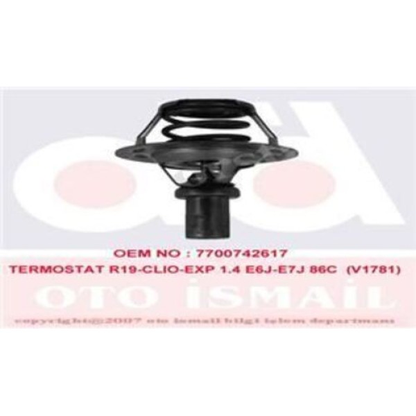 Vernet TH528486 Termostat (86C) Renault 19 Clio I 90-98 Express 95-97 Solenza 1.4 E6J E7J 7700858802 