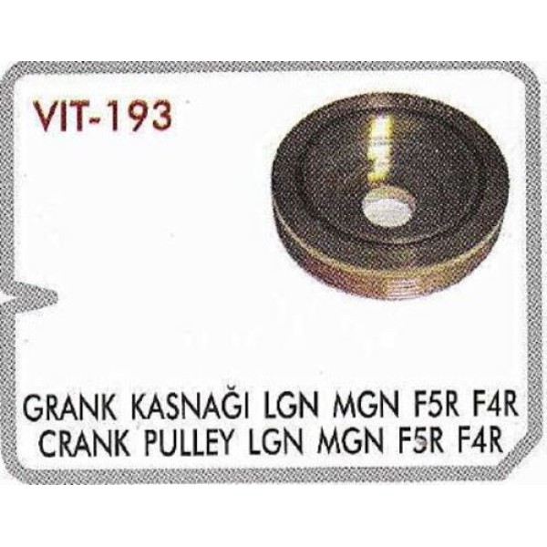Vitesse 193 Krank Kasnağı F4R 2.0 16V Laguna Megane