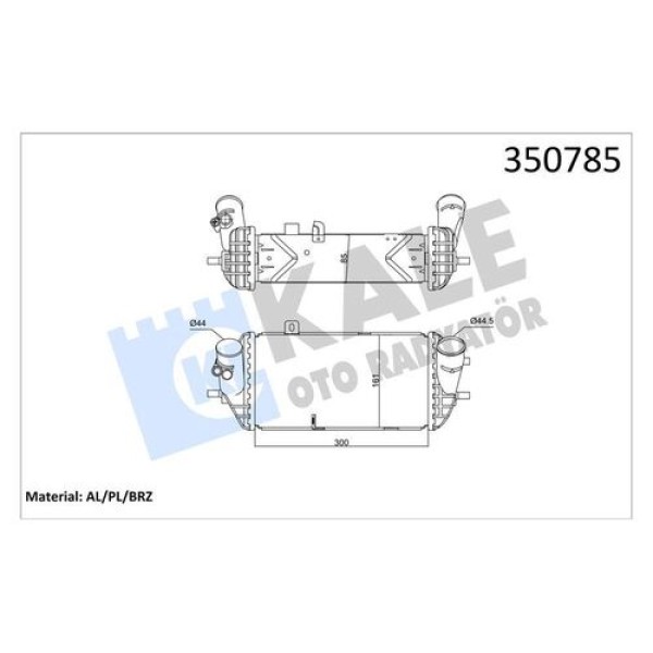 Wagenburg NT132 Intercooler Hyundai i20 1.4 CRDI 2013-Blue I30 Ceed Rio 2014- 282712A640 