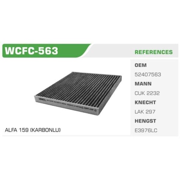 Winkel WCFC-563 Polen Filtresi 159 05-Karbonlu Kolı: 36 Ad