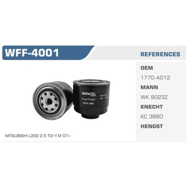 Winkel WFF-4001 Mazot Filtresi L200 4WD 11.05-2.5 DID Kolı: 50 Ad 