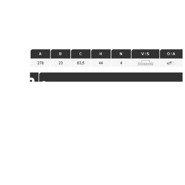 Yavuzsan 13543 Ön Fren Diski B-Max 12-Fiesta 13-Transit Tourneo Courier 14-1.5TDCI-1.6Tdecı 278X23X4Dl Adet 1751584 