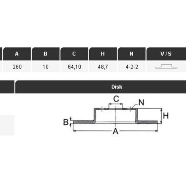 Yavuzsan 15450 Arka Fren Diski Accord IV-V 90-98 2.0I-2.2I-16V Rover 600 93-99 260 10 4Dl Adet 42510-SM-950