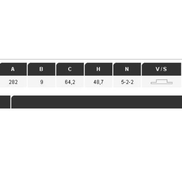 Yavuzsan 15499 Arka Fren Diski Accord 08-2.0I-2.2I-Tdec-Ix SW 282 90 5Dl Adet 42510-TA0-A00