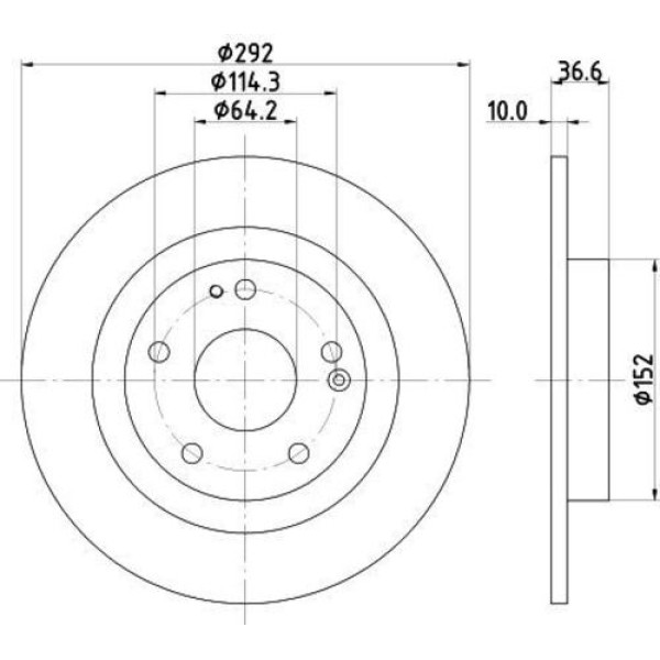 Yavuzsan 15677 Arka Fren Diski Civic 12-18 282 10 5Dl Havasız 42510TGNG00 