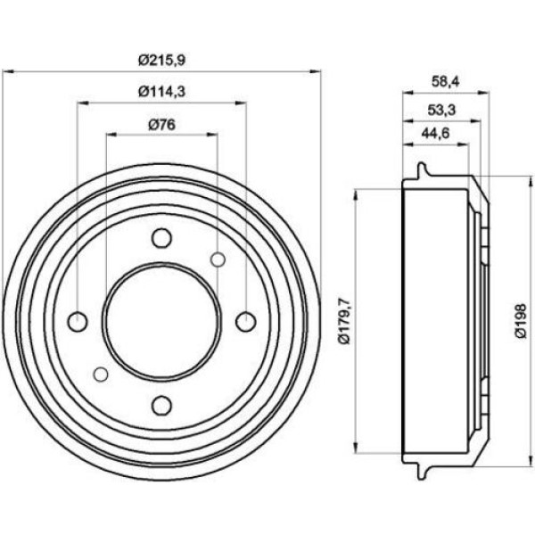 Yavuzsan 16705 Arka Kampana Accent 94-00 1.3-1.3 5841122100