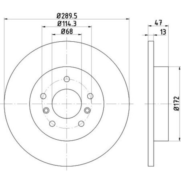Yavuzsan 26607 Arka Fren Diski Qashqai 13-X-Trail 14-Kadjar 15-Adet 43206-4EA0A 