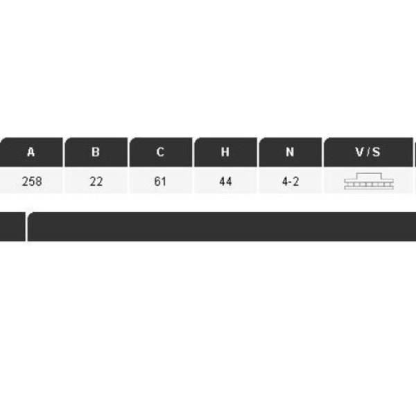 Yavuzsan 30513 Ön Fren Diski Clio IV Symbol II Logan II MCV II Sandero II 12-4 Bijon 258X22X43.9X4 Dl Adet 402062212R 
