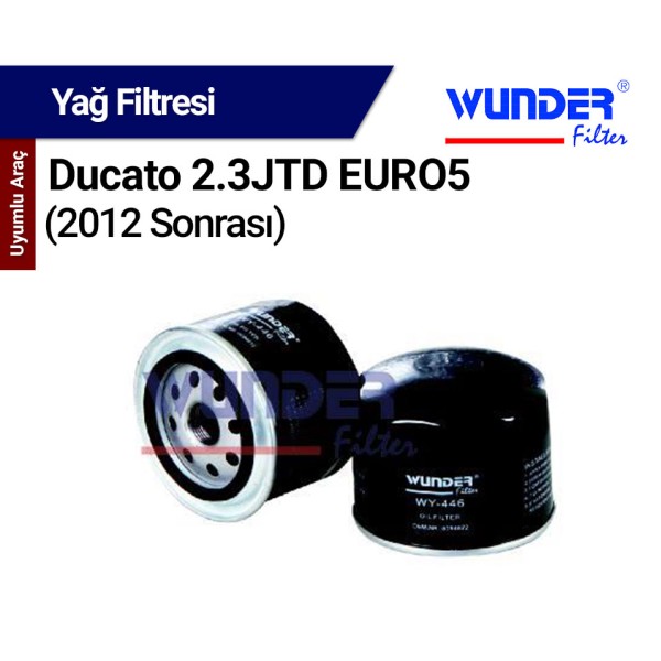 Ducato 2.3 JTD EURO5 2012 Sonrası Filtresi (Yağ) - WUNDER
