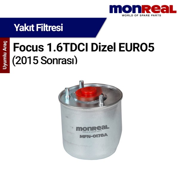 Focus 1.6TDCI Dizel EURO5 2015 Sonrası Filtresi (Yakıt)-MONREAL 