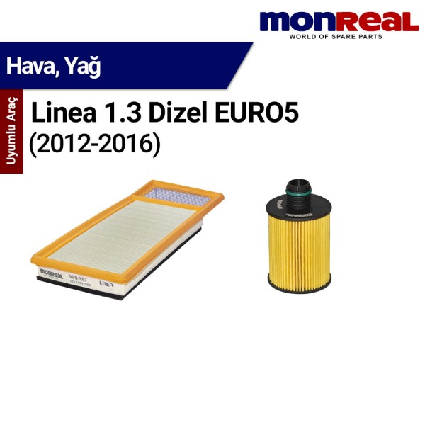Linea 1.3 Dizel EURO5 (2012-2016) Filtre Seti (Hava-Yağ) - MONREAL