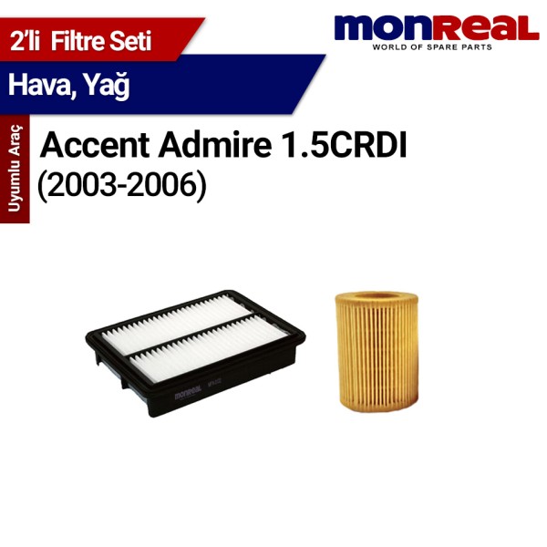 Accent Admire 1.5 CRDI Dizel 2003-2006 (Hava-Yağ) - MONREAL