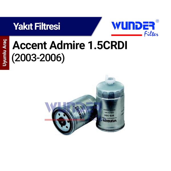 Accent Admire 1.5 CRDI Dizel 2003-2006 Filtresi (Yakıt) - WUNDER