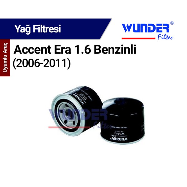 Accent Era 1.6 Benzinli 2006-2011 Filtresi (Yağ) - WUNDER