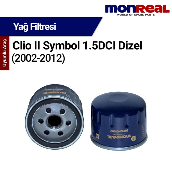 Clio II Symbol 1.5 DCI (2002-2012) Filtresi (Yağ) - MONREAL