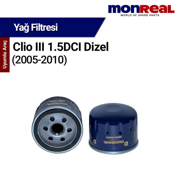 Clio III 1.5 DCI (2005-2010) Filtresi (Yağ) - MONREAL