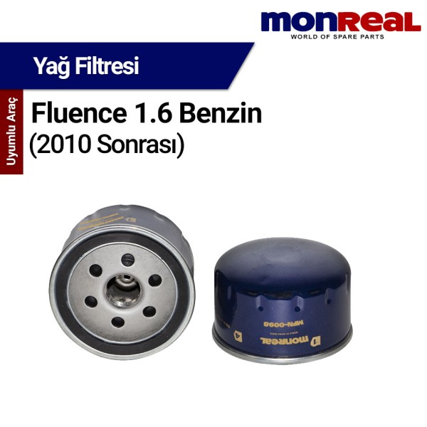 Fluence 1.6 Benzin 2010 ve Sonrası Filtresi (Yağ) - MONREAL 