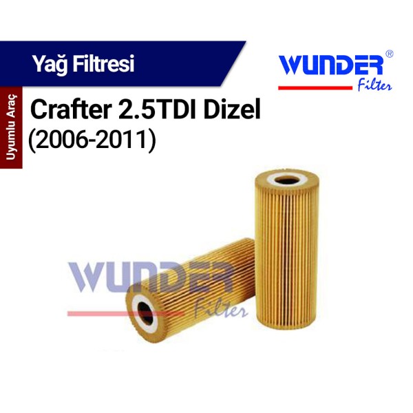 Crafter 2.5 TDI Dizel (2006-2011) Filtresi (Yağ) - WUNDER