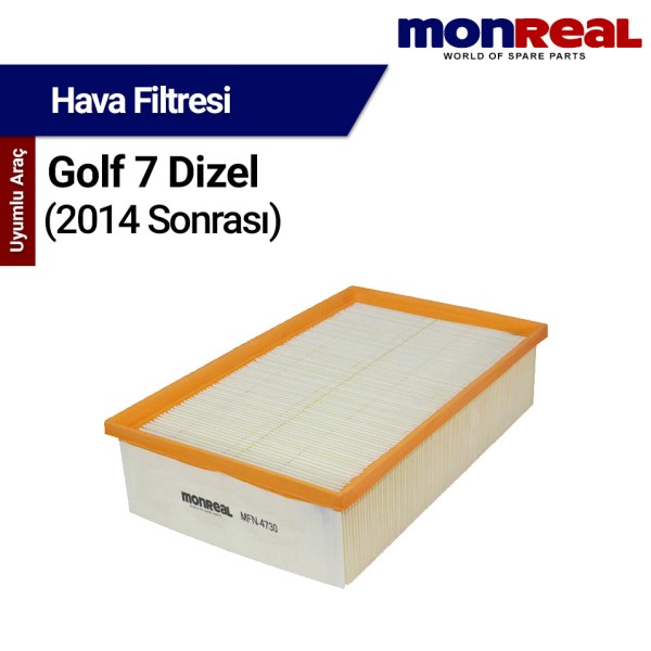 Golf 7 Dizel (2014 Sonrası) Filtresi (Hava) -Monreal 