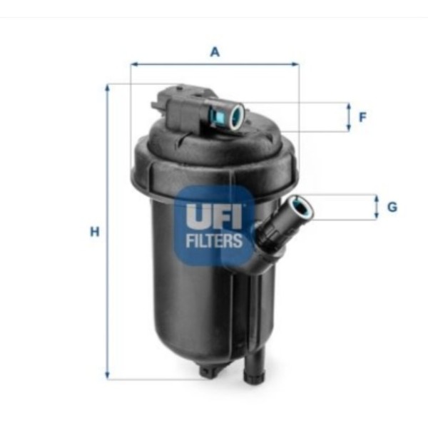 UFI 55.125.00 Mazot Filtresi Albea Doblo 05- Punto Ducato / Boxer / Jumper / Astra H Corsa C Combo A 