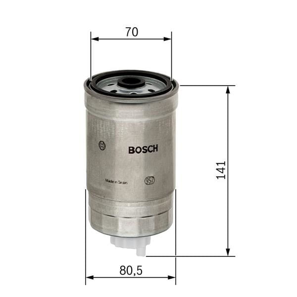 BOSCH 1457434511 Mazot Filtresi Accent Era Getz İ10 08- İ20 İ30 08- İx35 Santafe 00-05 Tucson 04-10 