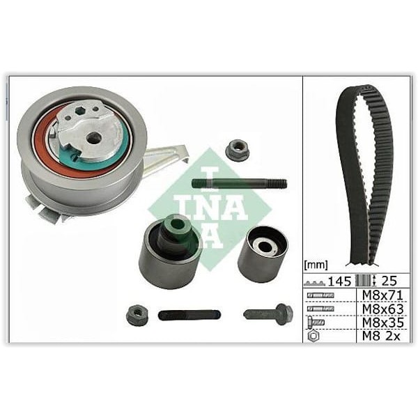 INA 530065010 Triger Eksantrik Gergi Seti 145×25 Caddy IV Golf VI Vıı Jetta IV Passat Polo A1 A3 A4