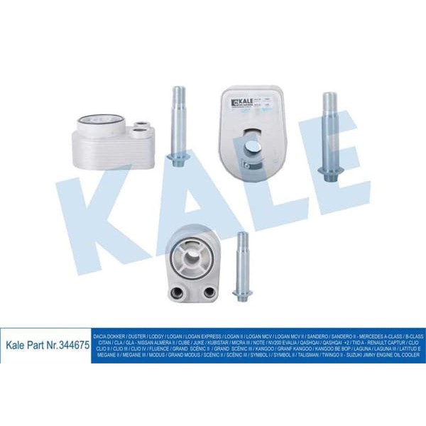 KALE OTO Radyatör 344675 Yağ Soğutucusu CLIO II 01- 1.5 DCI 100Bg CLIO III 05- CLIO IV 13- Kangoo II