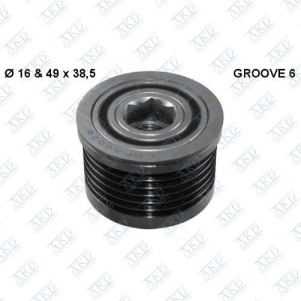 AKD OP115134 Alternatör Kasnağı (Rulmanlı) Laguna II (01-)-Megane II-III (08-)-Vivaro-Trafic II (06-