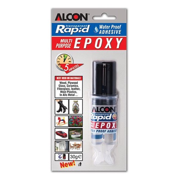 ALCON 2204 Rapid Hızlı Plastik Çelık Yapıştırıcı 5 Dakıka Sırınga 30Gr Blıster 